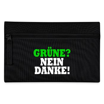 grüne nein danke - Federtasche - Schwarz - Vorne