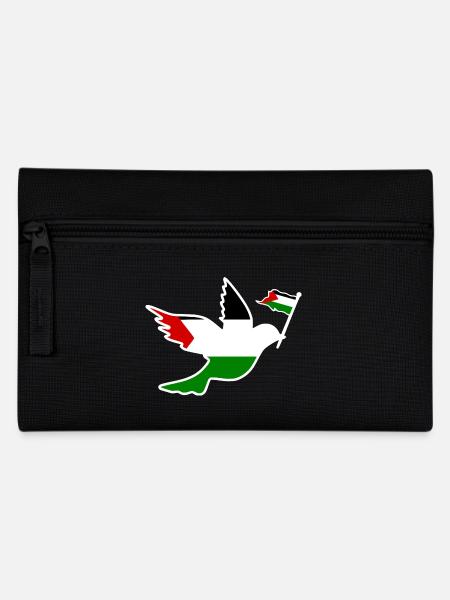 Free palestine - Federtasche - Schwarz