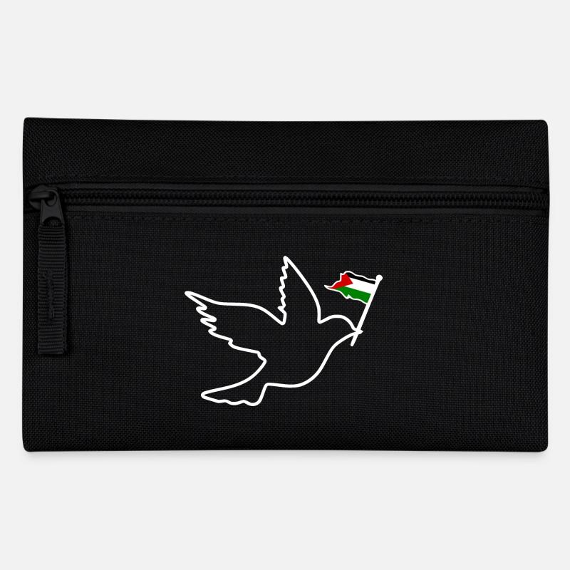 Free palestine - Federtasche - Schwarz