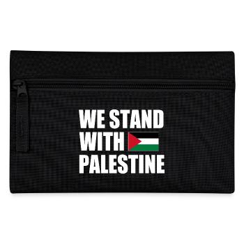 We stand with palestine - Pencil Case - black - Front