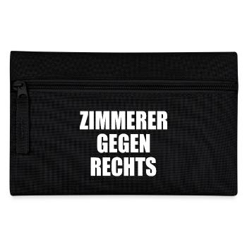 Zimmerer gegen rechts - Federtasche - Schwarz - Vorne