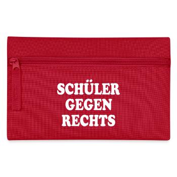 schüler gegen rechts - Federtasche - Rot - Vorne