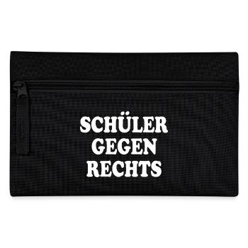 schüler gegen rechts - Federtasche - Schwarz - Vorne