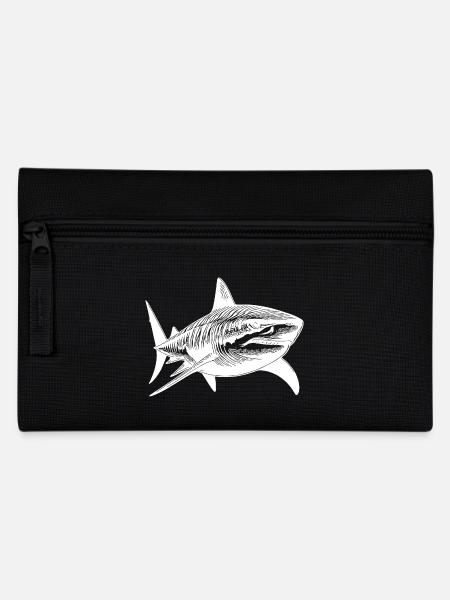 Großer Tigerhai Hai Taucher Lieblingstier - Federtasche - Schwarz