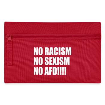 no racism no sexism no afd - Pencil Case - red - Front
