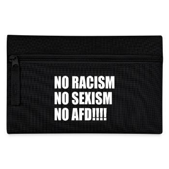 no racism no sexism no afd - Pencil Case - black - Front