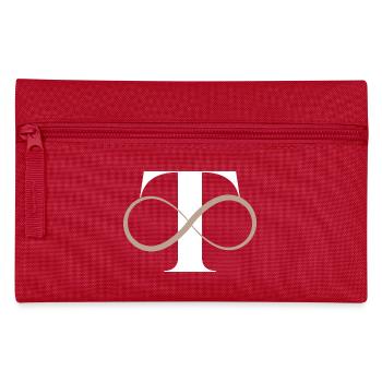 Lettre t infinie - Trousse - rouge - Devant