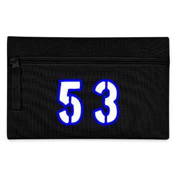 53 Zahl Symbol - Federtasche - Schwarz - Vorne