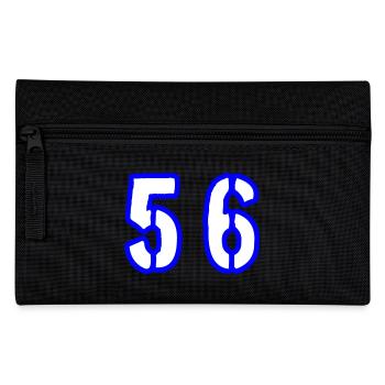 56 Zahl Symbol - Federtasche - Schwarz - Vorne