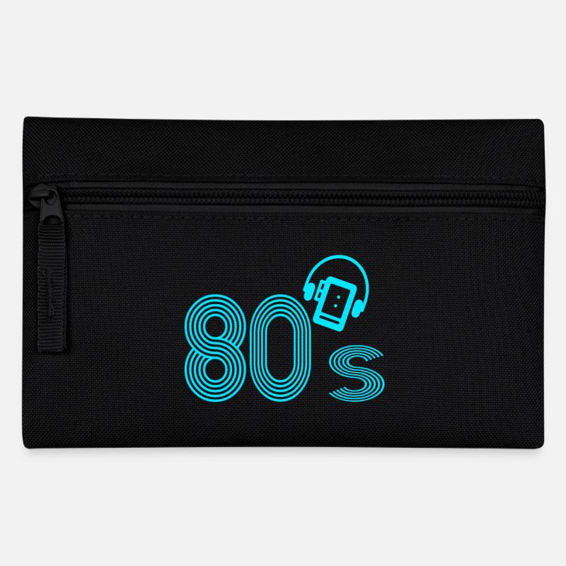 80er Jahre - Federtasche - Schwarz