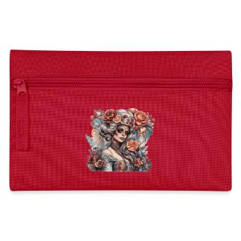 Femme rêveuse et séduisante dans un style vintage - Trousse - rouge - Devant
