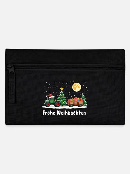 Fröhliche Weihnachten Santa Traktor - Federtasche - Schwarz