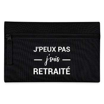 I Can't Humor T-Shirt I'm Retired - Pencil Case - black - Front