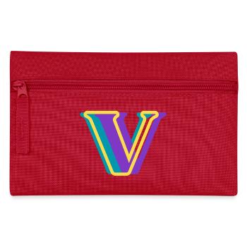 Lettre V multicolore - Trousse - rouge - Devant