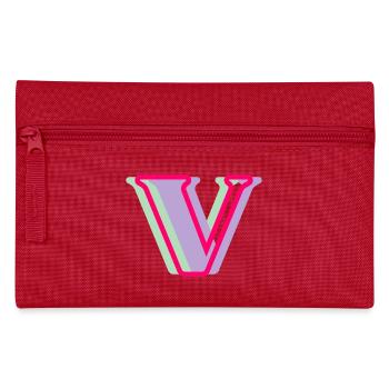 Lettre V multicolore - Trousse - rouge - Devant