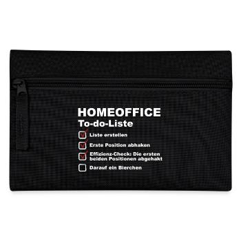 Homeoffice To do Liste - Bier Geschenk - Federtasche - Schwarz - Vorne