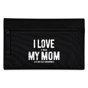 Ich liebe meine Mama - Videogames - Geschenk - Federtasche - Schwarz - Vorne