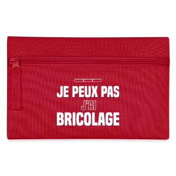 Je peux pas jai bricolage - Trousse - rouge - Devant