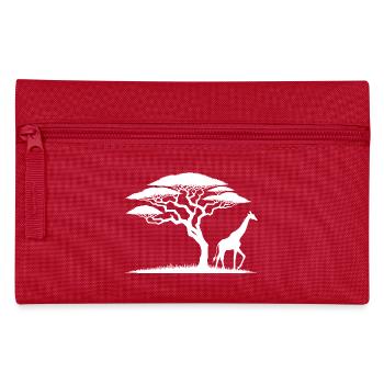 Savannah Landscape Africa Giraffe and Horizon - Pencil Case - red - Front