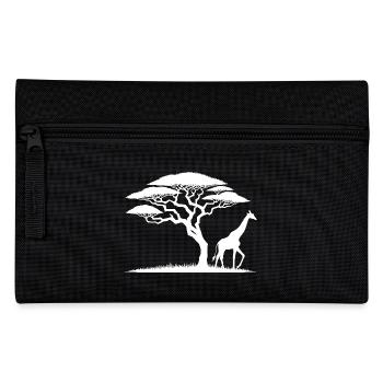 Savannenlandschaft Afrika Giraffe und Horizon - Federtasche - Schwarz - Vorne