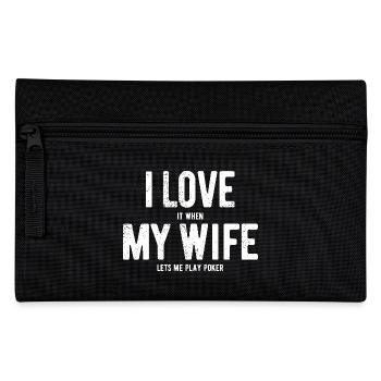 J’aime ma femme - Poker - Cadeau - Trousse - noir - Devant