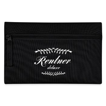 Rentner deluxe Geschenk zur Rente Mann - Federtasche - Schwarz - Vorne