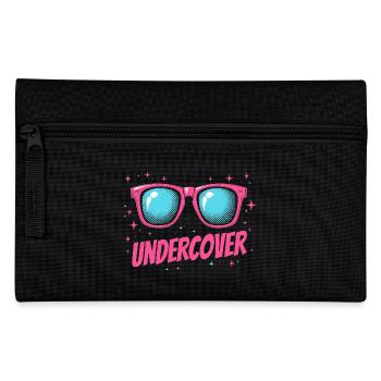 Undercover Speech - Lustiges Kostüm mit Sonnenbril - Federtasche - Schwarz - Vorne