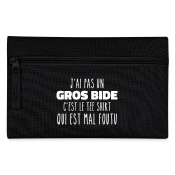 Ich habe keinen dicken Bauch, es ist das Geschenk-T-Shirt - Federtasche - Schwarz - Vorne