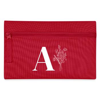Lette a fleurs minimalistes - Trousse - rouge - Devant