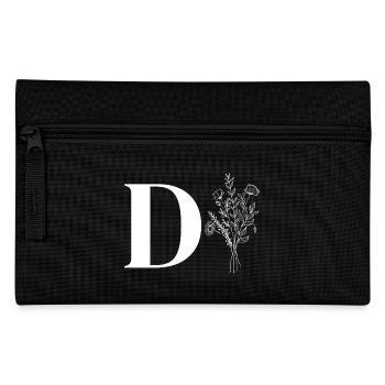 Minimalist flower lette - Pencil Case - black - Front