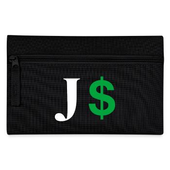 Letter j dollar - Pencil Case - black - Front
