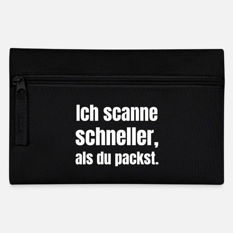 Ich scanne schneller, als du packst. - Federtasche - Schwarz