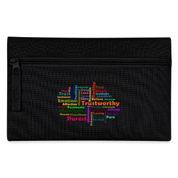 Nuage de mots d amour - Trousse - noir - Devant