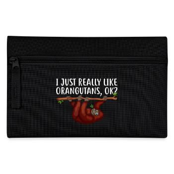 Orangutan Animal Lover Orangutans - Pencil Case - black - Front