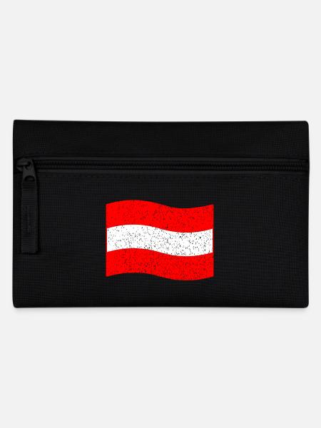 Vintage Austria flag - Pencil Case - black