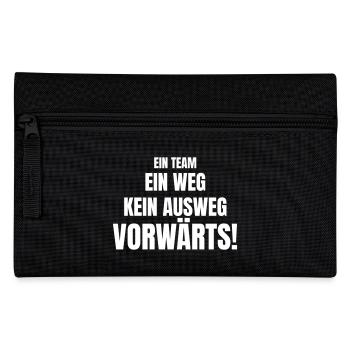 Ein Team, kein Weg, kein Ausweg, Vorwärts! - Federtasche - Schwarz - Vorne