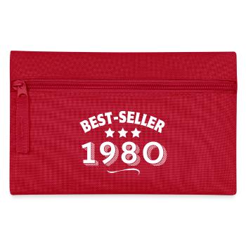 1980, Geburtsjahr, 45 Jahre alt - Federtasche - Rot - Vorne
