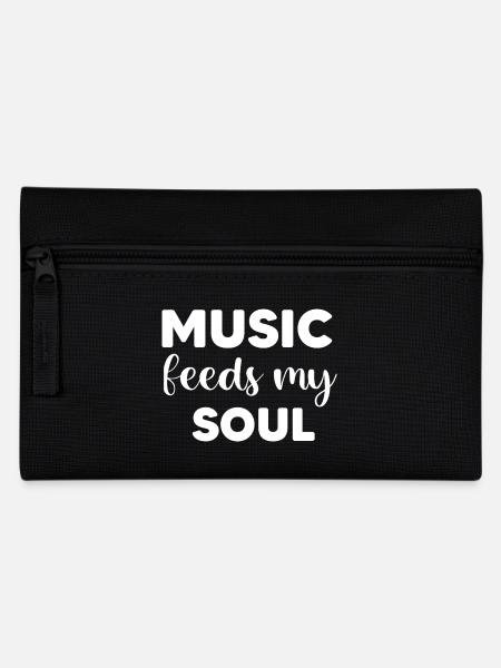 Musik nährt meine Seele - Federtasche - Schwarz