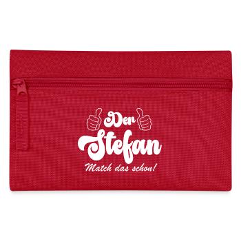 der Stefan match das schon - Federtasche - Rot - Vorne