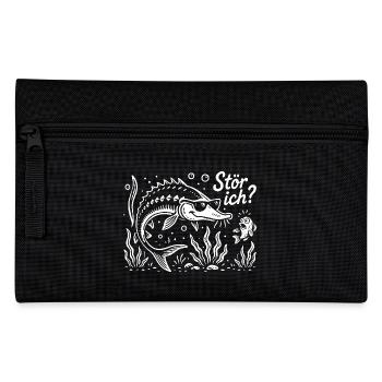 Stör ich? Hausen - Angler Spruch - Geschenk - Federtasche - Schwarz - Vorne