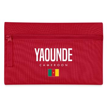 Yaounde Kamerun Kameruner - Federtasche - Rot - Vorne