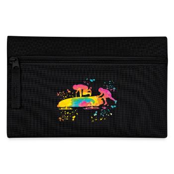 Bobfahrer Bobschlitten Zweierbob - Federtasche - Schwarz - Vorne