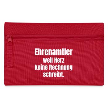 Volunteering with heart – No bill - Pencil Case - red - Front