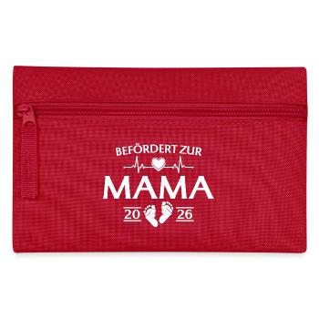 Mutter 2026 - Befördert zur Mama - Federtasche - Rot - Vorne
