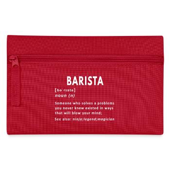 Barista-Substantiv-Witzige Definition - Federtasche - Rot - Vorne