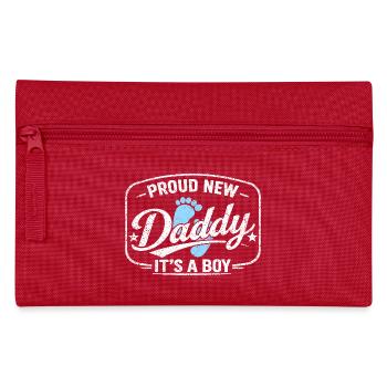 Expectant dad & father, birth son boy - Pencil Case - red - Front