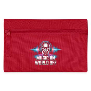 Musik Lover T-Shirt – Music On World Off - Trousse - rouge - Devant
