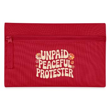 Unpaid Peaceful Protester Activist Saying Demo - Pencil Case - red - Front