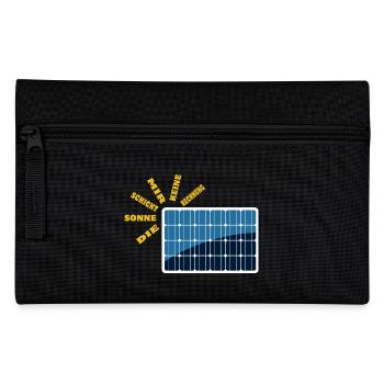 Die Sonne schickt keine Rechnung - Solarenergie - Federtasche - Schwarz - Vorne