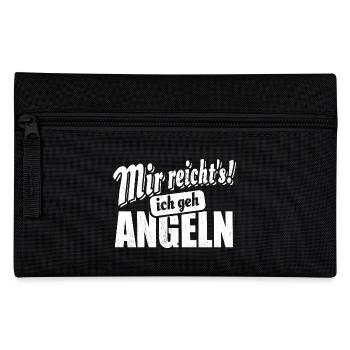 Mir reicht's ich geh angeln - Spruch - Federtasche - Schwarz - Vorne